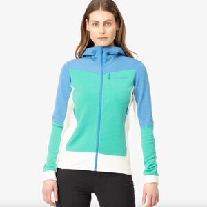 Norrona falketind warmwool2 stretch Zip Hood, in Campanula/Arcadia, Size M